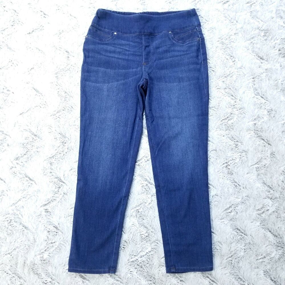 Chico's‎ Jeans Womens 0 Blue Perfect Stretch Pull On Jegging Ankle Dark Wash